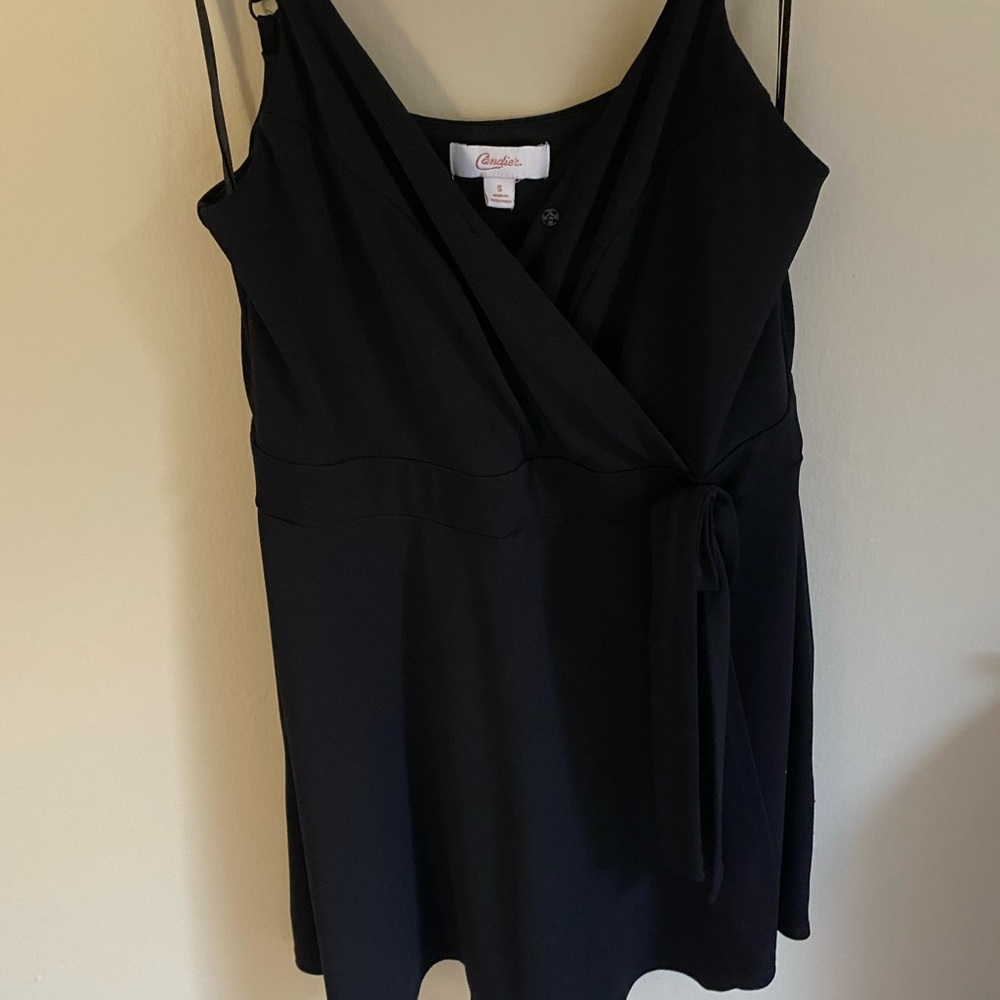 Black skater romper, flounce bottom by Candies